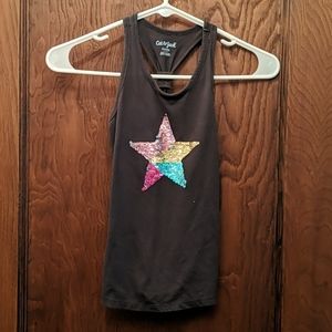 Kids Size 6 Cat & Jack Star Sequin Tank Top